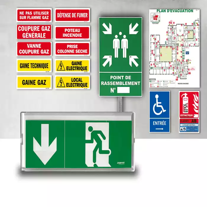 Signalétique-plan incendie-Vente-Pose-Essonne-91